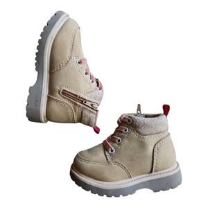 Cat & Jack Chukka Boots Slip-On Zipper Toddler Size 6 Tan